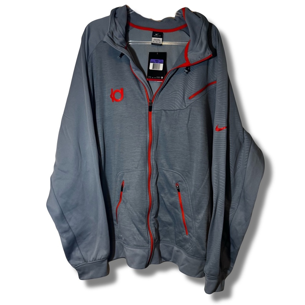 Nike Men's Kevin Durant KD Performance Jacket in Gray and Orange